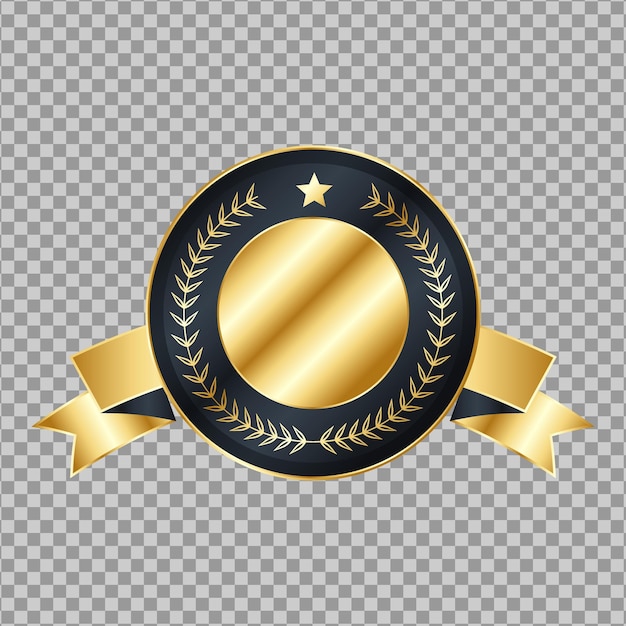 Insignia de premio de oro con cinta y corona de laurel