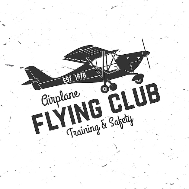 La insignia retro del club de vuelo Vector