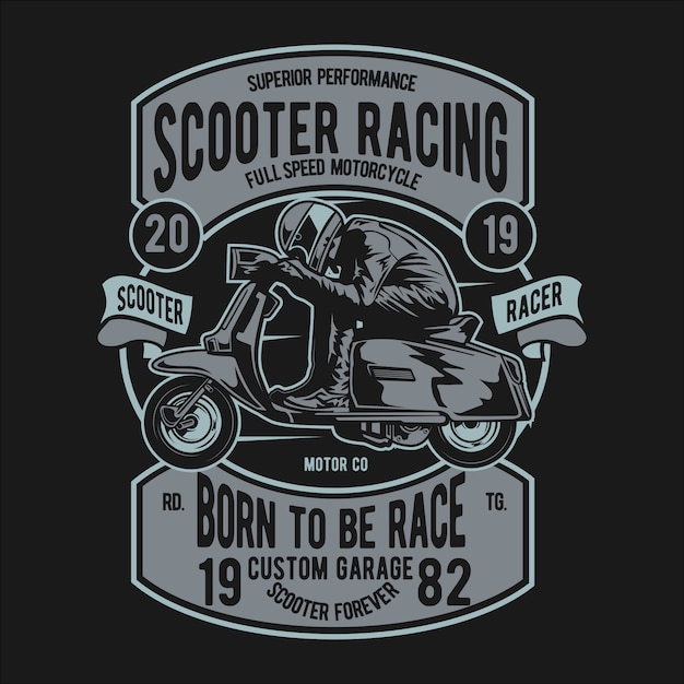 Insignia de scooter racer