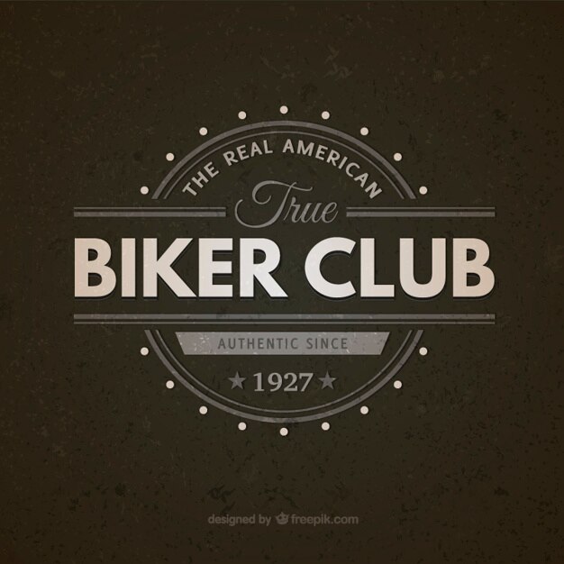 Insignia vintage club de bicicletas