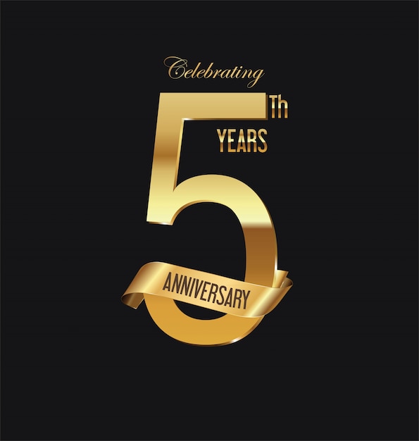Insignia vintage retro del aniversario