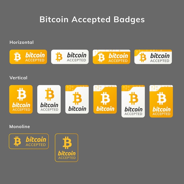 Insignias aceptadas por bitcoin