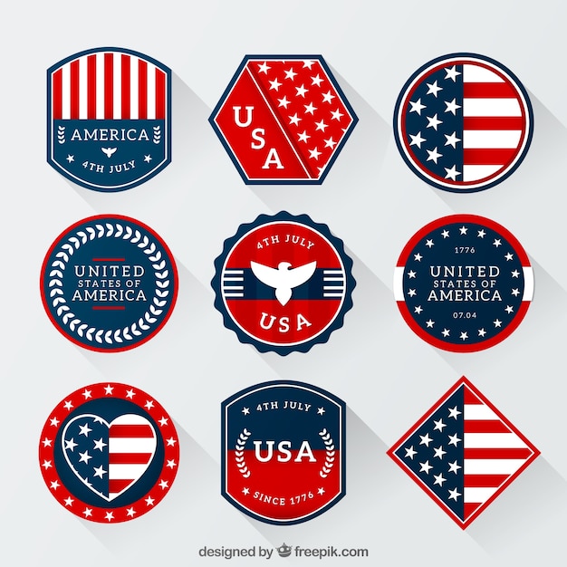 Insignias americanas paquete