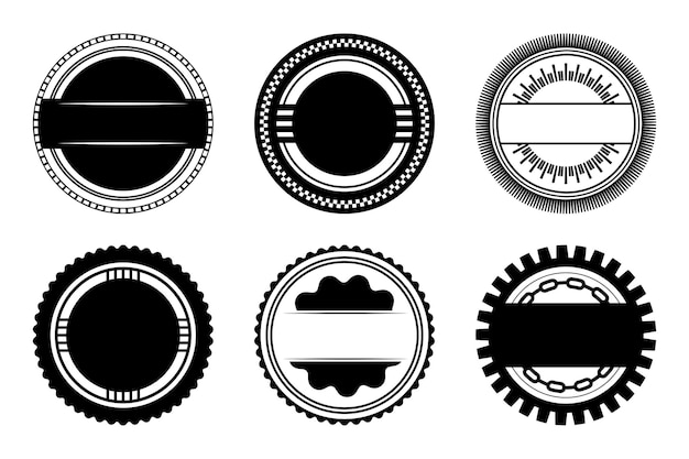 Vector insignias antiguas signo vintage insignia retro premium y conjunto de vectores de marco de emblema de logotipo