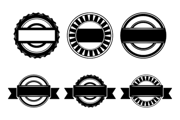 Vector insignias antiguas signo vintage insignia retro premium y conjunto de vectores de marco de emblema de logotipo