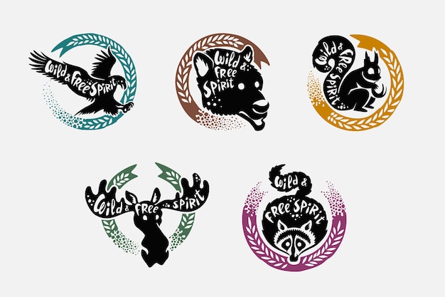 Insignias de aventura dibujadas a mano