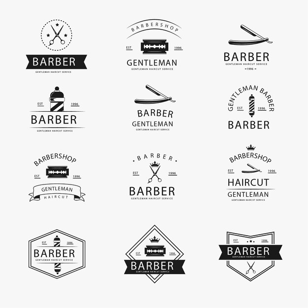 Las insignias de barbero son oscuras.