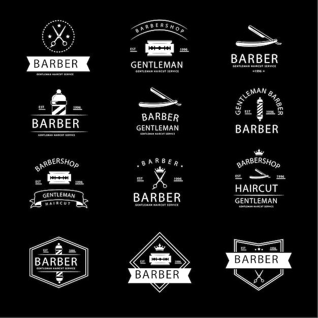 Las insignias de barbero son oscuras.