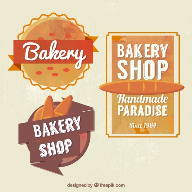 Insignias bonitas vintage de panadería