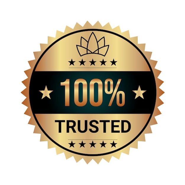 Insignias de empresa de confianza y icono y etiqueta del logotipo de calidad de confianza