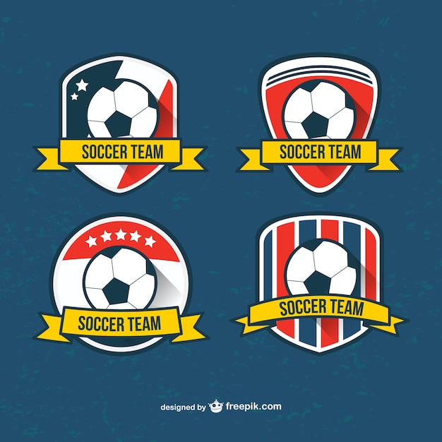 Vector insignias del equipo de fútbol