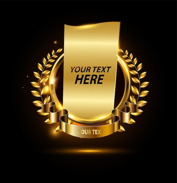 insignias y etiquetas de oro de diseño de lujo