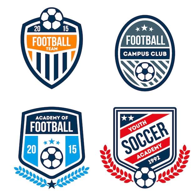 Vector insignias de fútbol establecidas