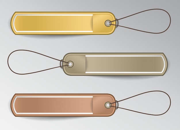 Insignias horizontales con cuerdas