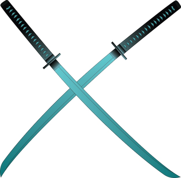 Vector insignias de katana