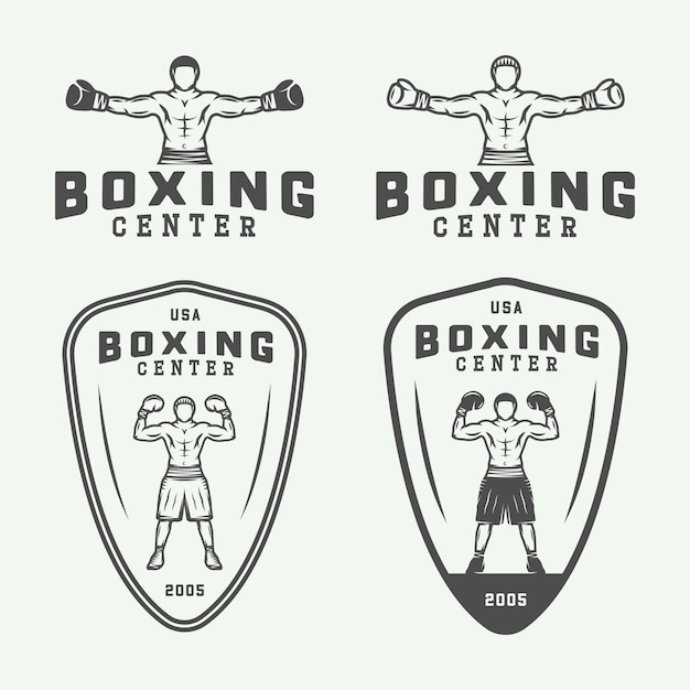 Insignias del logo de boxeo