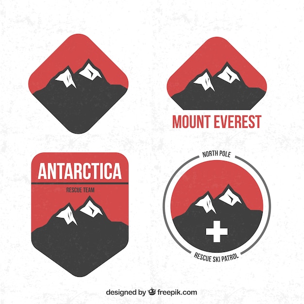 Vector insignias de montaña