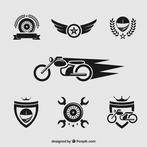 Vector insignias de la motocicleta