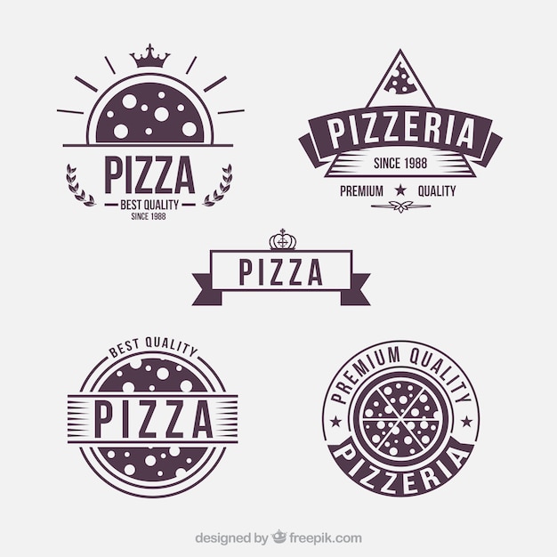 Vector insignias pizza