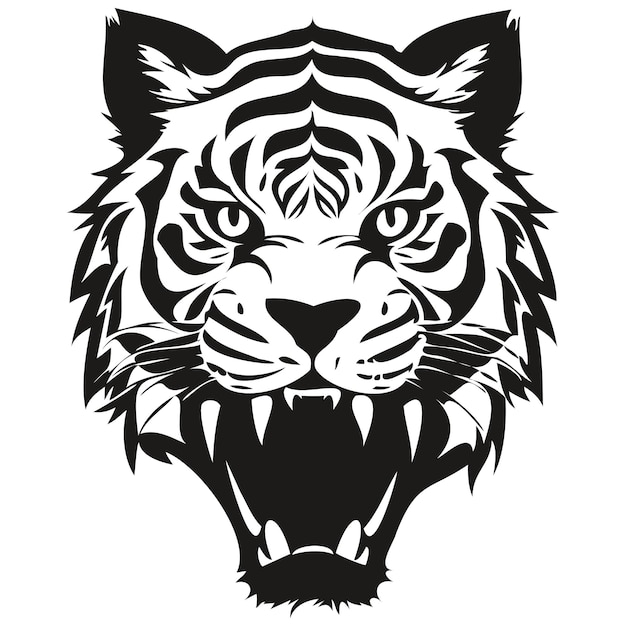 Insignias de plantilla de vector de cabeza de tigre de logotipo de mascota para esport y equipo deportivo