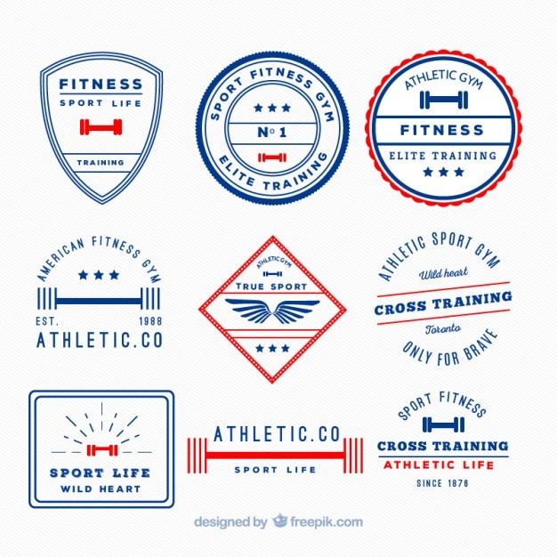 Insignias retro vida deportiva