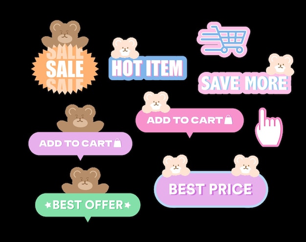 Insignias de venta con oso de peluche como artículo caliente Añadir a la cesta Mejor oferta Ahorrar más para comprar en línea