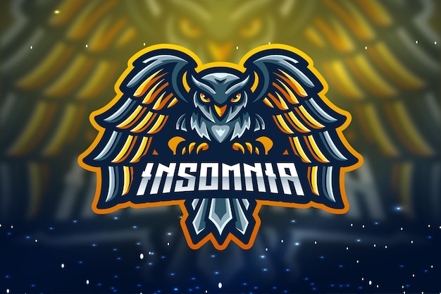 Insomnia Esport Mascot Diseño de logotipo