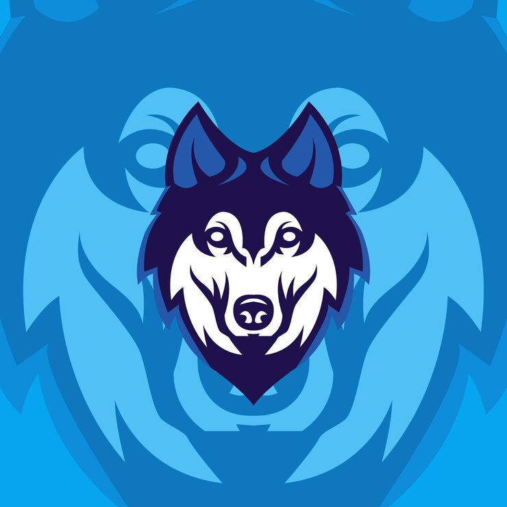 inspiración cabeza lobo logo esport