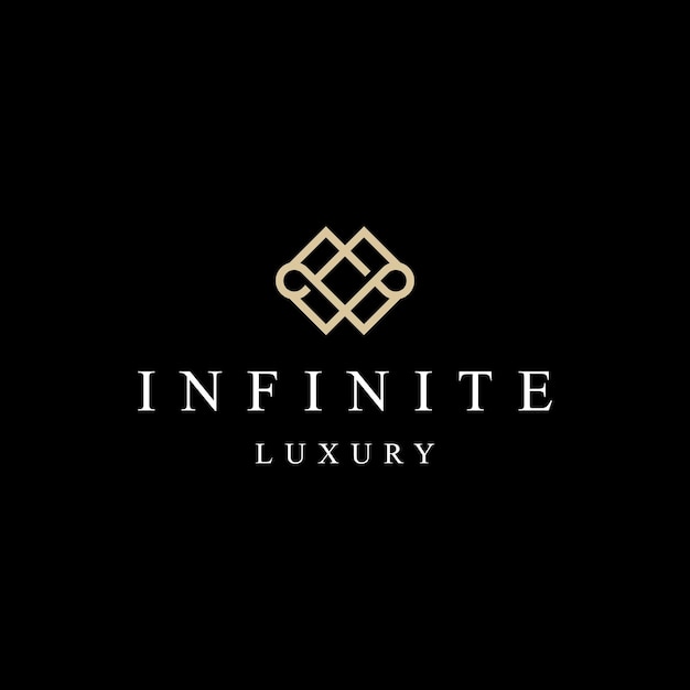 Inspiración del concepto de diseño de logotipo de lujo infinito