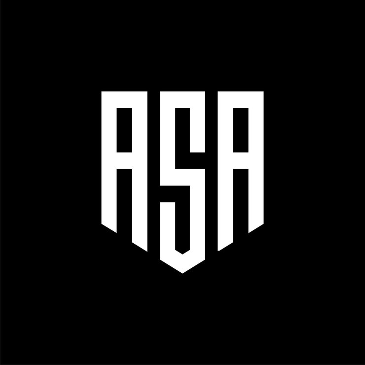 Inspiración para el diseño de letras del monograma ASA