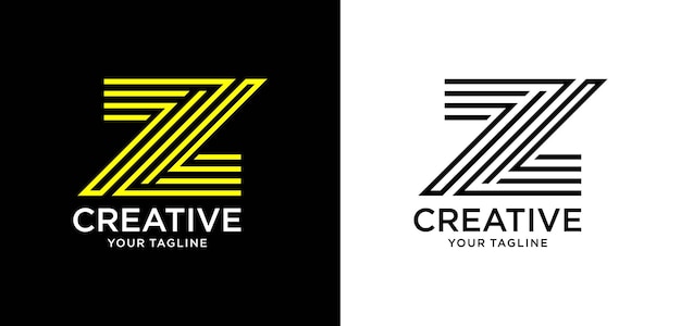 inspiración de diseño de línea de letra Z
