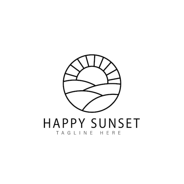 Inspiración para el diseño del logo de sunrise beach