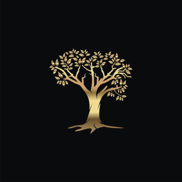 Vector inspiración del diseño del logo de tree of life