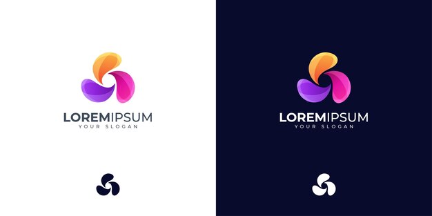 Inspiración de diseño de logotipo abstracto colorido