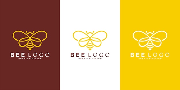 la inspiración para el diseño del logotipo de los animales de la abeja de miel