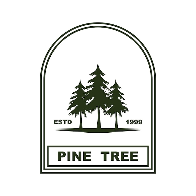 Inspiración en el diseño del logotipo del árbol de pino