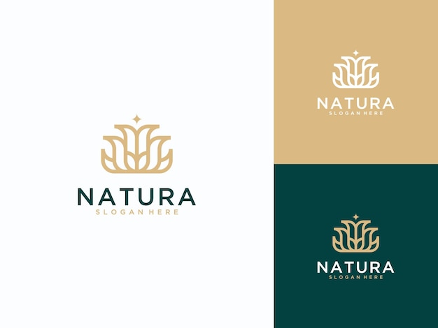 Inspiración en el diseño del logotipo de la belleza de la flor del logotipo de lujo