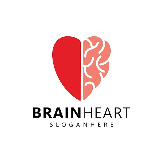 Inspiración para el diseño del logotipo Brain Heart and Love