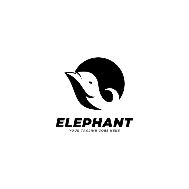 inspiración para el diseño del logotipo de la cabeza de elefante