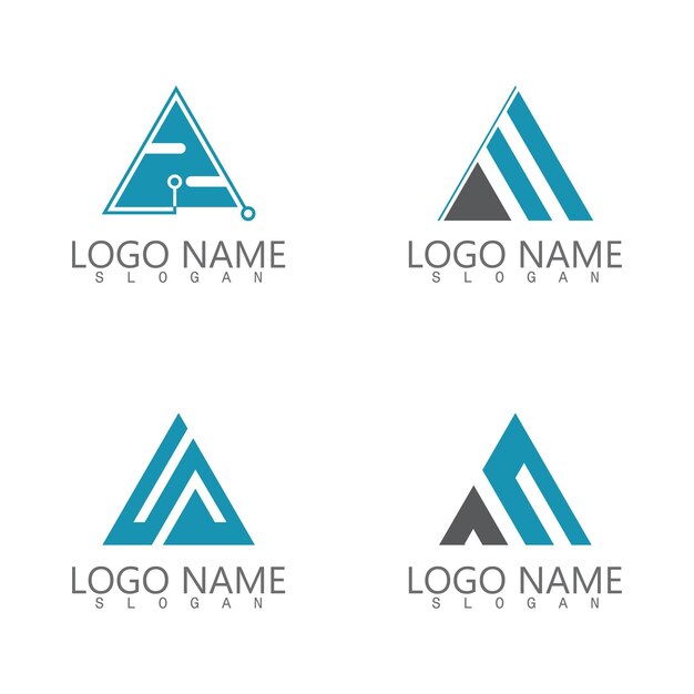 Inspiración para el diseño del logotipo de la cadena triangular futurista