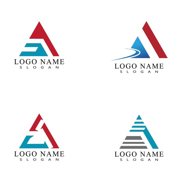 Inspiración para el diseño del logotipo de la cadena triangular futurista