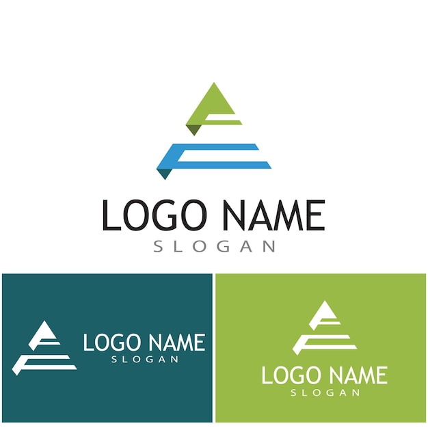 Inspiración para el diseño del logotipo de la cadena triangular futurista