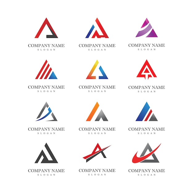 Inspiración para el diseño del logotipo de la cadena triangular futurista