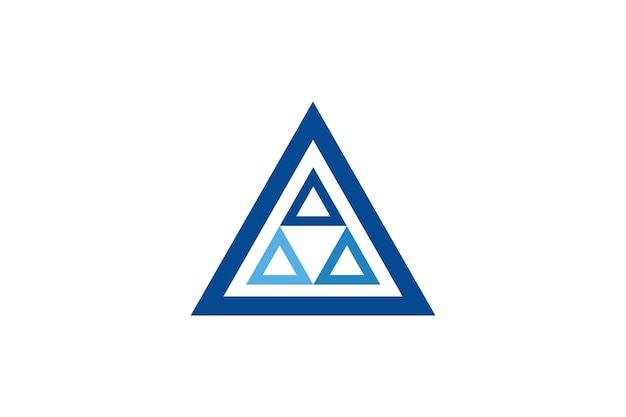 Inspiración para el diseño del logotipo de la cadena triangular futurista