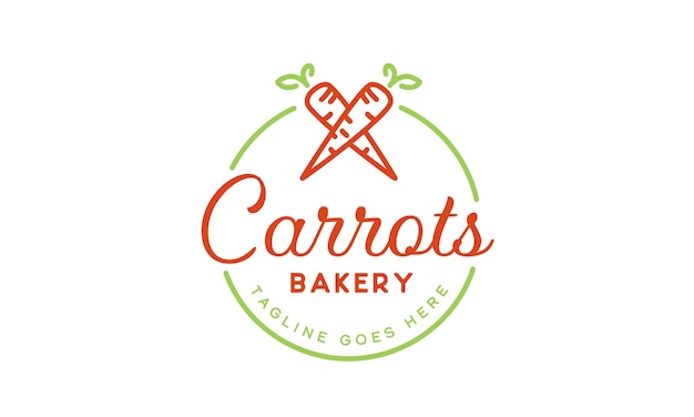 Inspiración del diseño del logotipo de carrots bakery