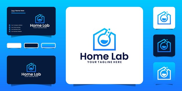 Inspiración para el diseño del logotipo de la casa de laboratorio e inspiración para tarjetas de presentación