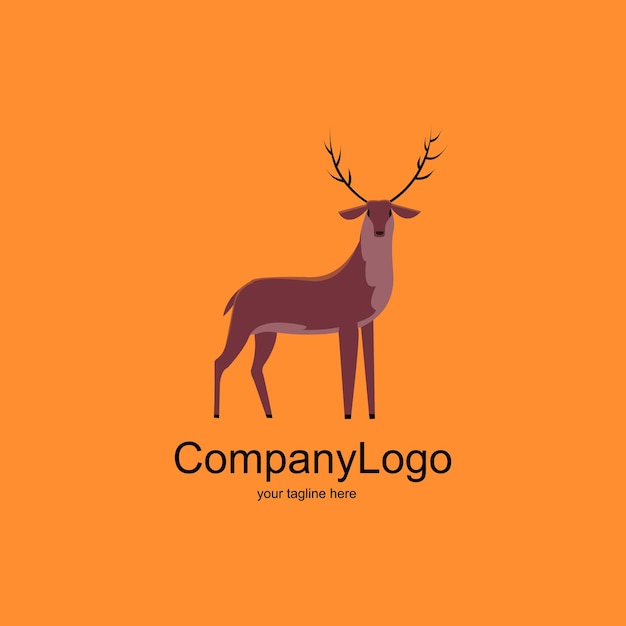 inspiración de diseño de logotipo de ciervo simple