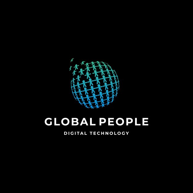 Inspiración para el diseño del logotipo de la comunidad global de personas