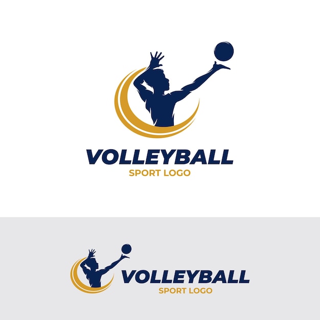 Inspiración en el diseño del logotipo deportivo de voleibol