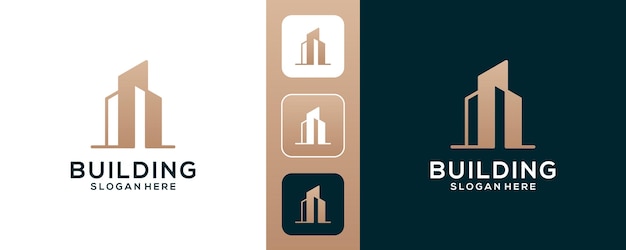 Inspiración para el diseño del logotipo del edificio de oro